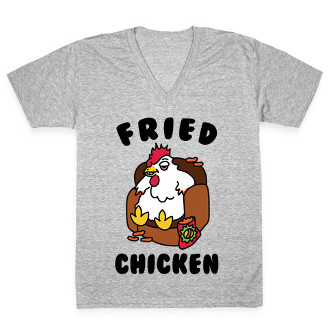 Fried Chicken V-Neck Tee Shirt