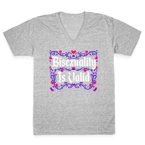Bisexuality Is Valid V-Neck Tee Shirt