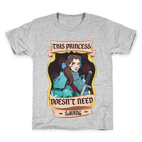 This Princess Doesn't Need Saving Belle Kids T-Shirt