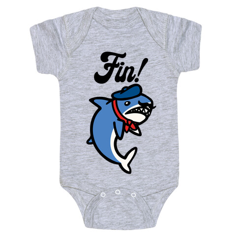 Fin French Shark Parody Baby One-Piece