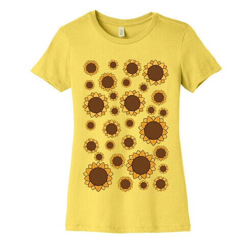 Sunflower Pattern Womens T-Shirt
