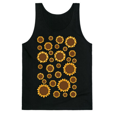 Sunflower Pattern Tank Top