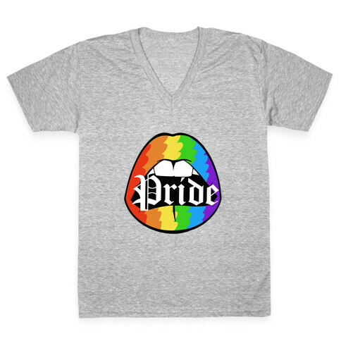 Pride Lips  V-Neck Tee Shirt