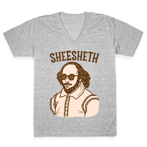 Sheesheth Shakespeare Sheesh V-Neck Tee Shirt