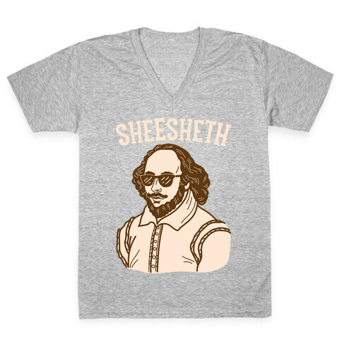 Sheesheth Shakespeare Sheesh V-Neck Tee Shirt