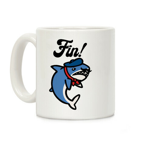 Fin French Shark Parody Coffee Mug