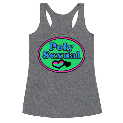 Polysexual Pride Pocket Parody Racerback Tank Top