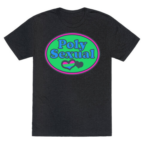 Polysexual Pride Pocket Parody White Print T-Shirt