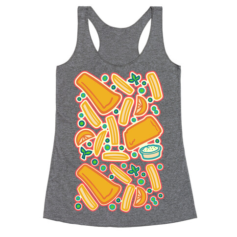 Groovy Fish And Chips  Racerback Tank Top