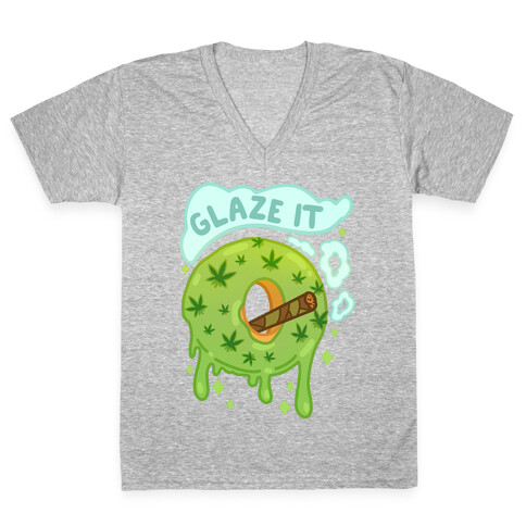 Glaze It Donut V-Neck Tee Shirt