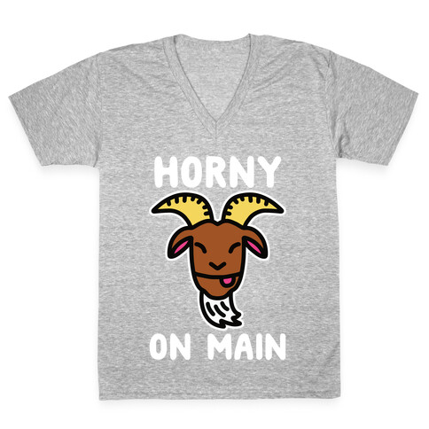 Horny On Main (Goat) V-Neck Tee Shirt