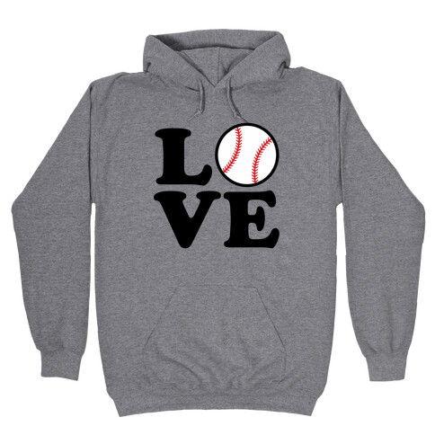 Love Baseball Hooded Sweatshirt