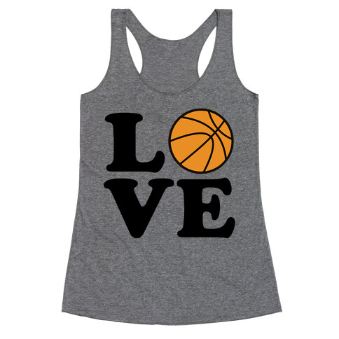 Love Basketball Racerback Tank Top