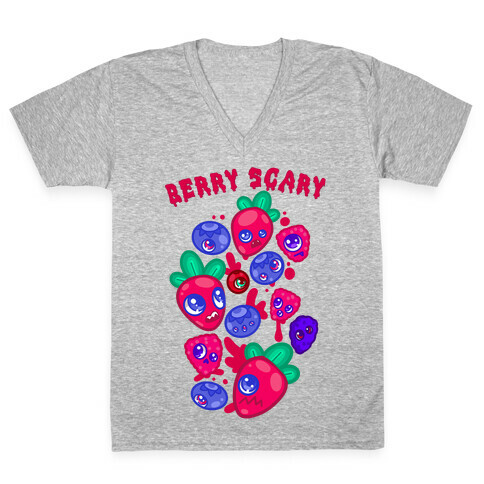Berry Scary V-Neck Tee Shirt