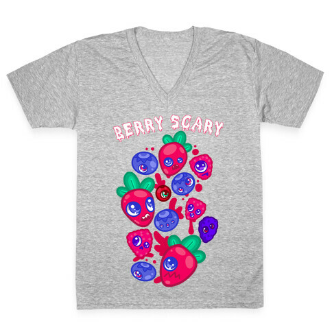 Berry Scary V-Neck Tee Shirt