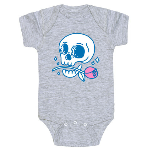 Hopeless Romantic Skull Baby One-Piece