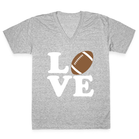 Love Football V-Neck Tee Shirt