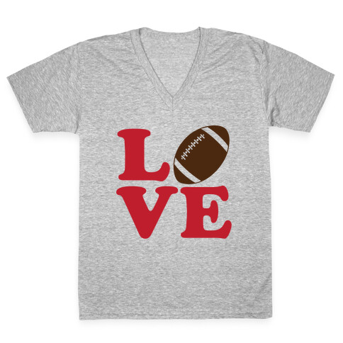 Love Football V-Neck Tee Shirt