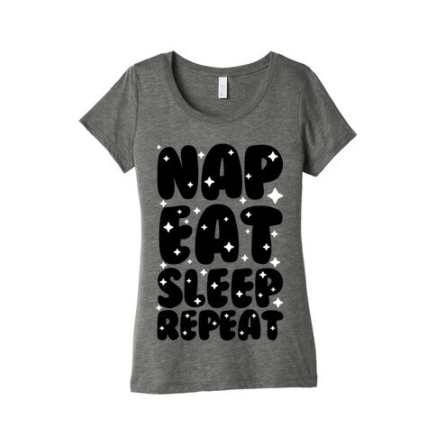 Nap Eat Sleep Repeat Womens T-Shirt