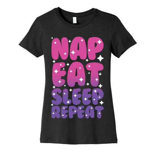 Nap Eat Sleep Repeat Womens T-Shirt