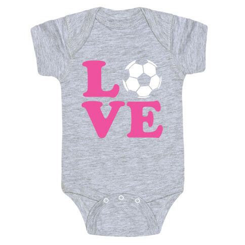 Love Soccer Baby One-Piece