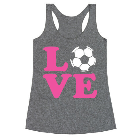 Love Soccer Racerback Tank Top