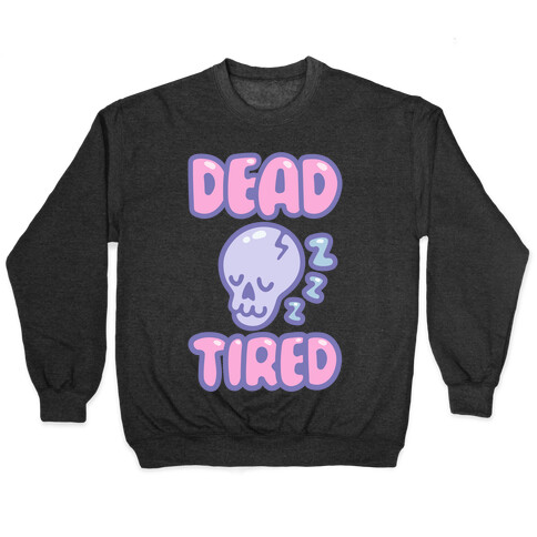 Dead Tired White Print Pullover