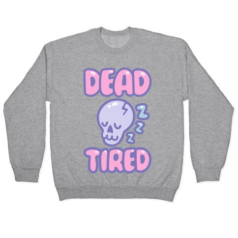 Dead Tired White Print Pullover