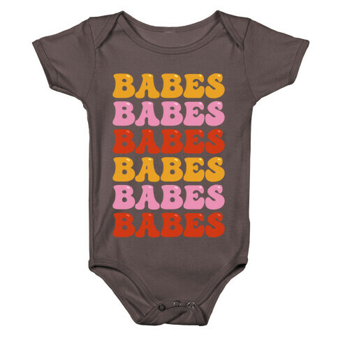 Babes Babes Babes White Print Baby One-Piece