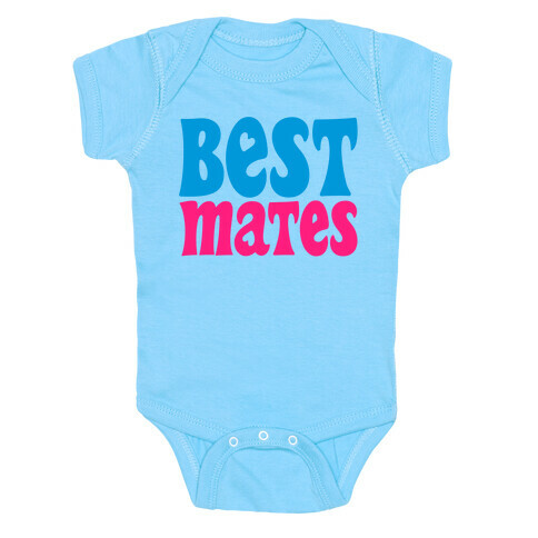 Best Mates White Print Baby One-Piece