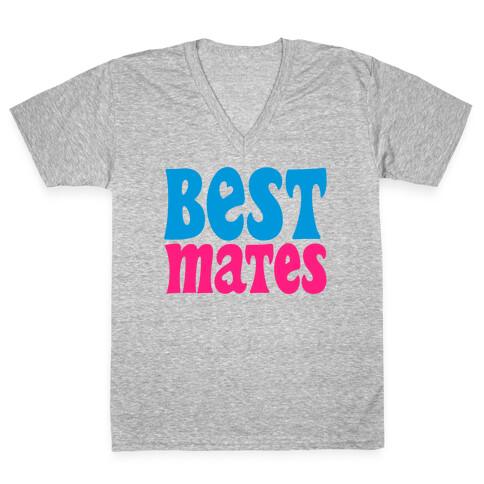 Best Mates White Print V-Neck Tee Shirt