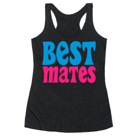 Best Mates White Print Racerback Tank Top