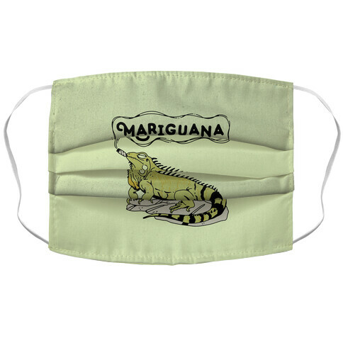 Mariguana Marijuana Iguana Accordion Face Mask