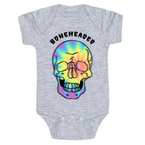 Boneheaded Trippy Skull Baby One-Piece