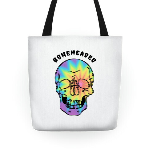 Boneheaded Trippy Skull Tote