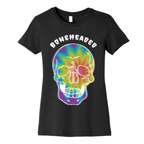 Boneheaded Trippy Skull Womens T-Shirt