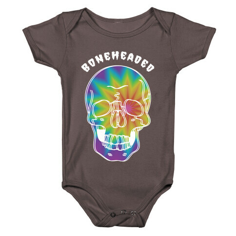 Boneheaded Trippy Skull Baby One-Piece