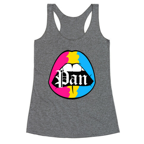 Pan Pride Lips  Racerback Tank Top