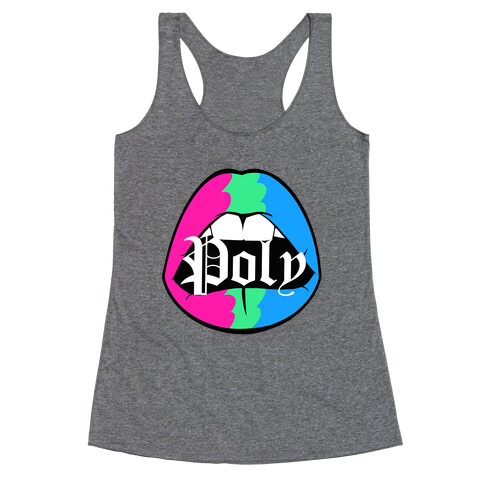 Poly Pride Lips Racerback Tank Top