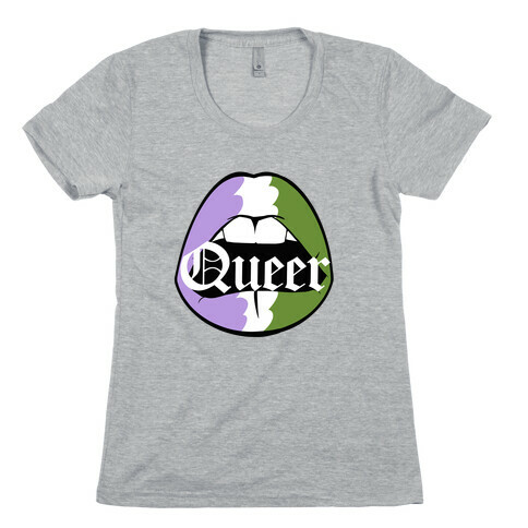 Queer Pride Lips  Womens T-Shirt