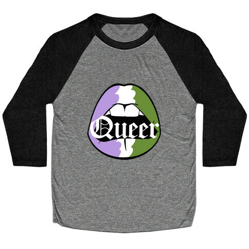 Queer Pride Lips  Baseball Tee