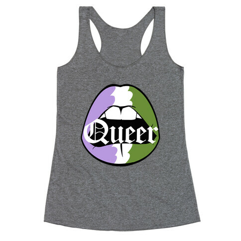 Queer Pride Lips  Racerback Tank Top