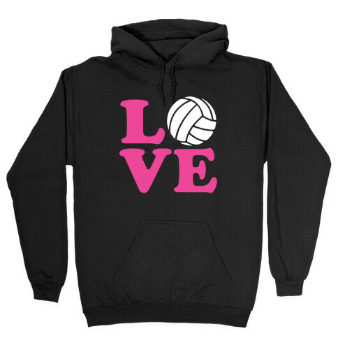 Love Volleyball Hooded Sweatshirt
