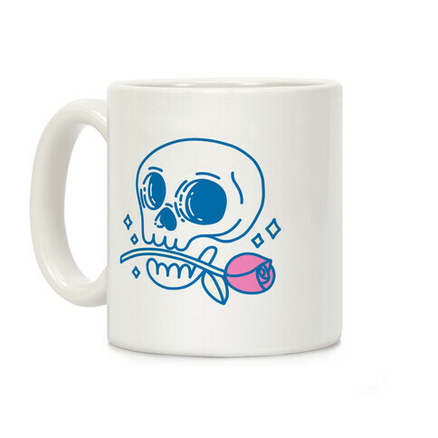 Hopeless Romantic Skull Coffee Mug