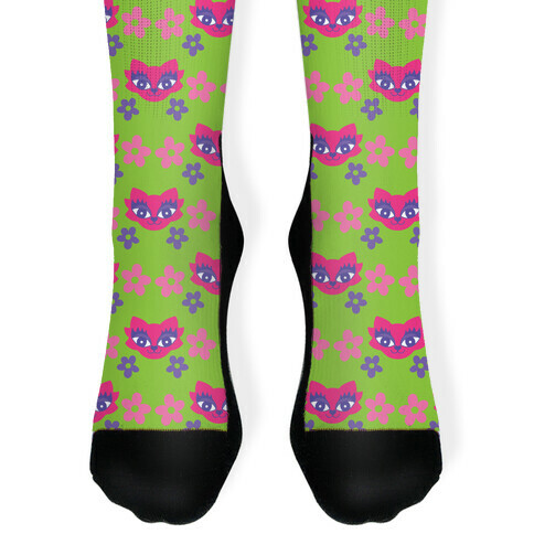 Y2K Cat Pattern Sock