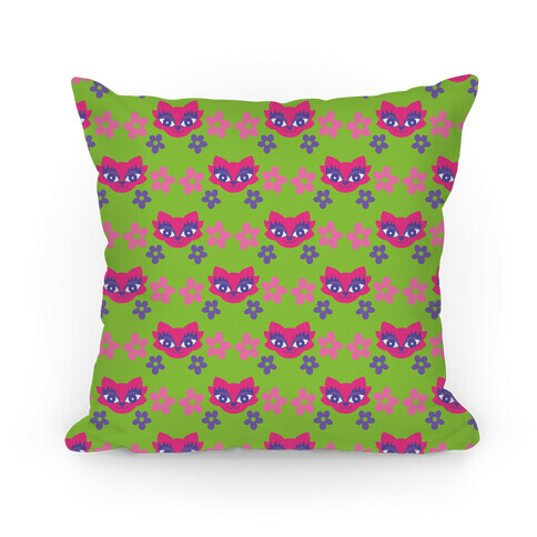 Y2K Cat Pattern Pillow
