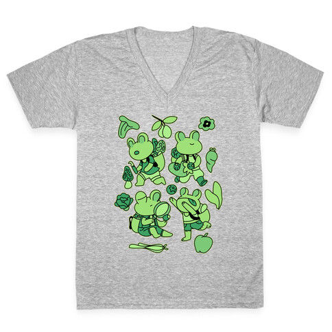 Forage Frogs V-Neck Tee Shirt
