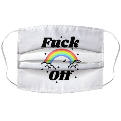 F*** Off Rainbow Accordion Face Mask