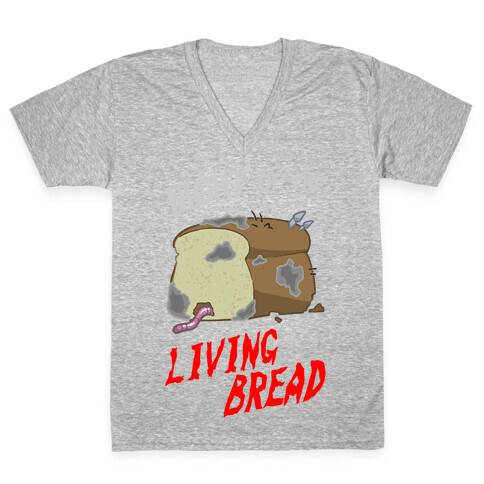 Night Of The Living Bread V-Neck Tee Shirt