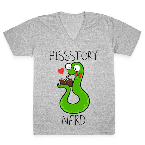 Hissstory Nerd V-Neck Tee Shirt